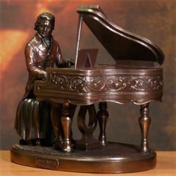 Figurka Mozart przy fortepianie